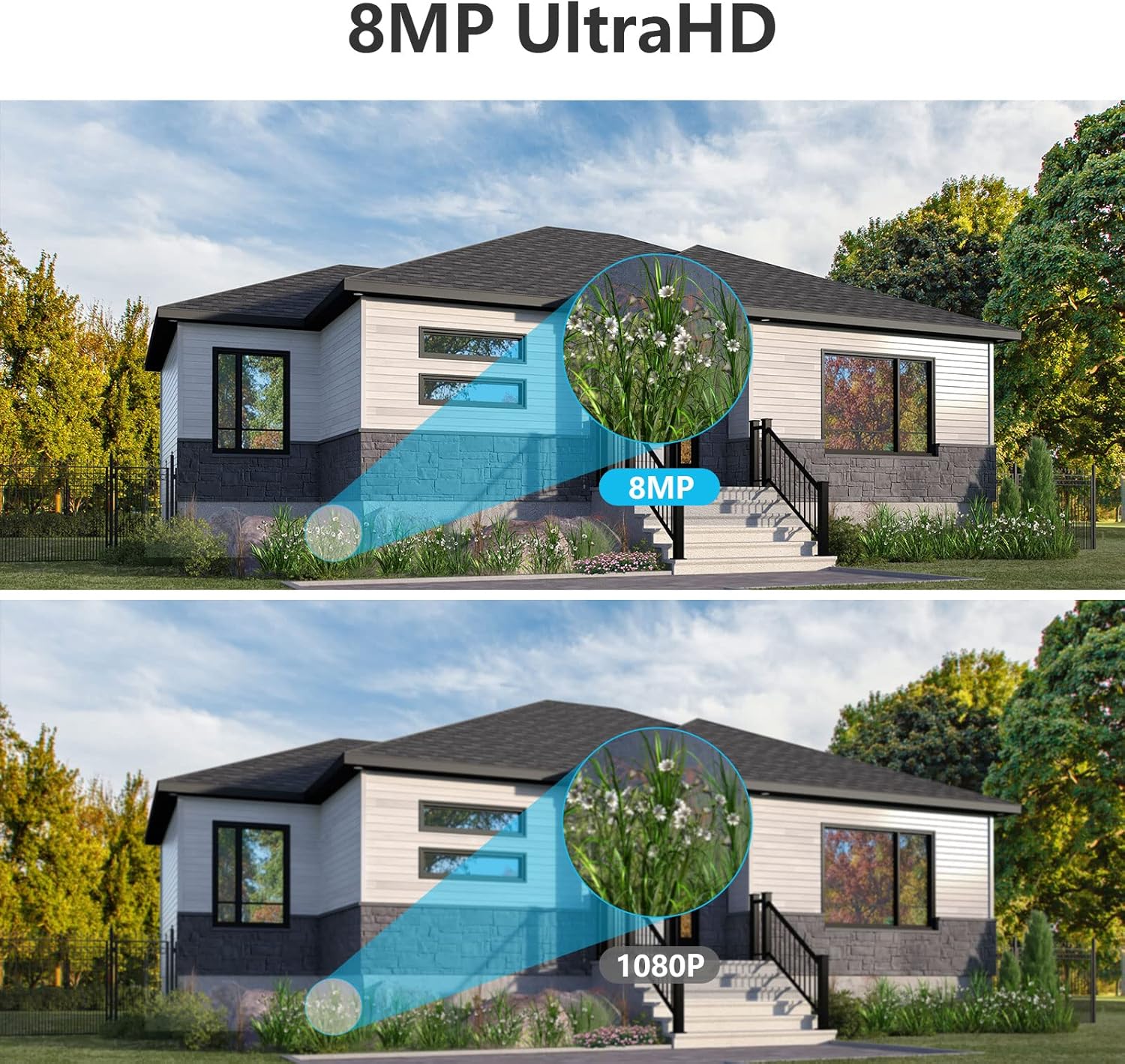 8MP Smart Color Turret Security Camera, True WDR, Compatible with Hikvision DS-2CD2387G3-LI2UY