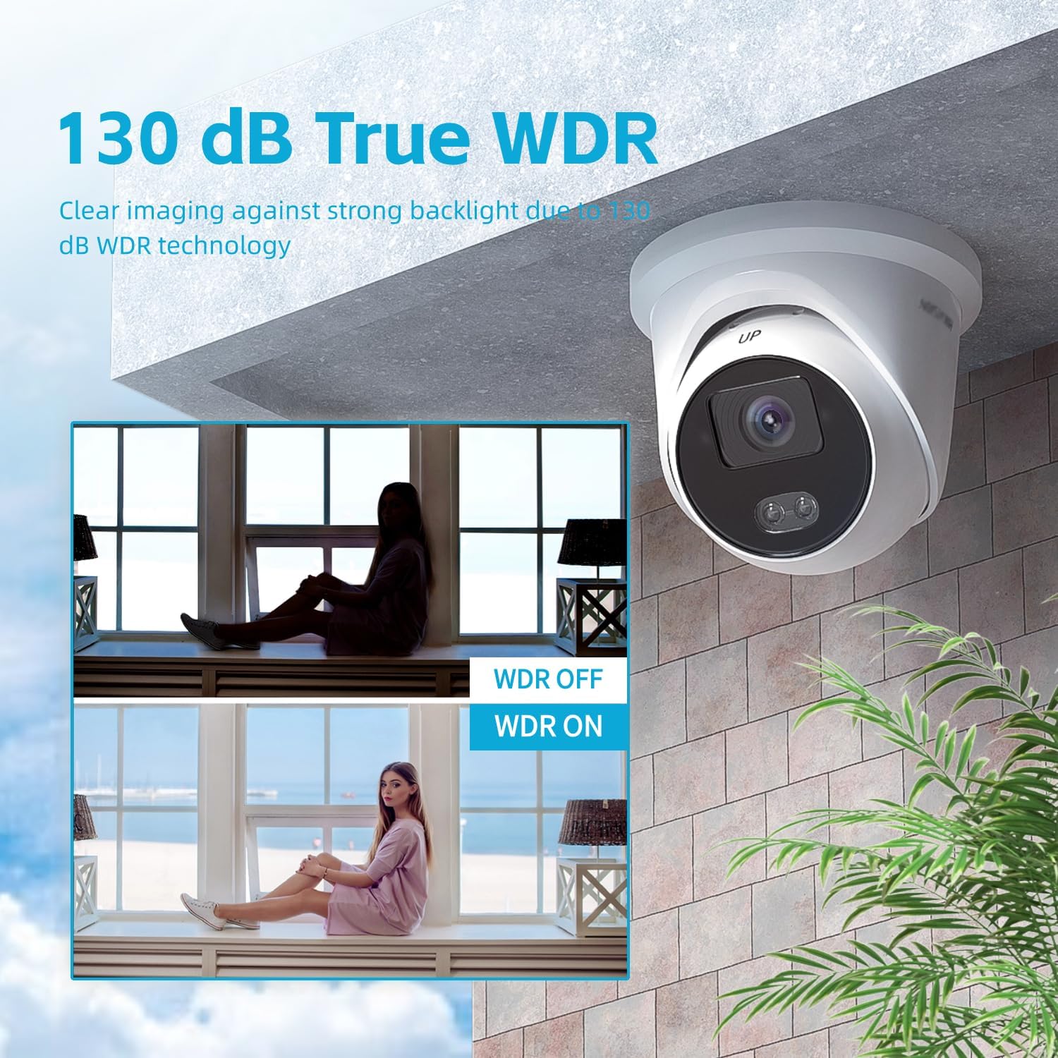 8MP Smart Color Turret Security Camera, True WDR, Compatible with Hikvision DS-2CD2387G3-LI2UY